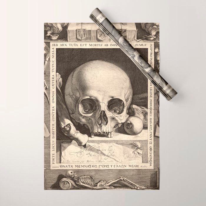 Jan Saenredam - Memento Mori 1575 Wrapping Paper Gallery Image 1