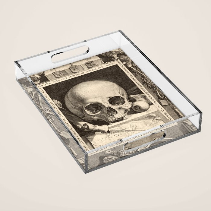 Jan Saenredam - Memento Mori 1575 Acrylic Tray Gallery Image 1