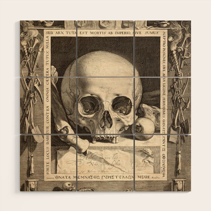 Jan Saenredam - Memento Mori 1575 Wood Wall Art Gallery Image 1