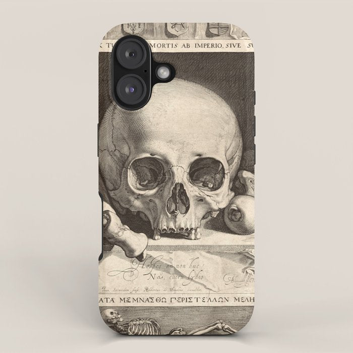 Jan Saenredam - Memento Mori 1575 iPhone Case Gallery Image 1