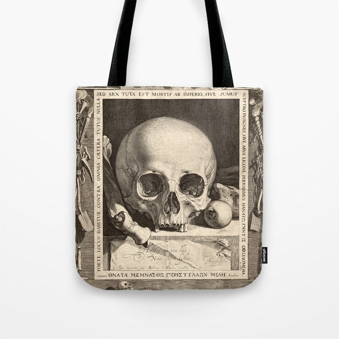 Jan Saenredam - Memento Mori 1575 Tote Bag Gallery Image 1