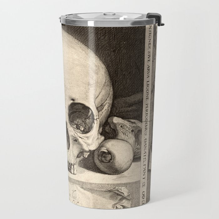 Jan Saenredam - Memento Mori 1575 Travel Mug Gallery Image 2