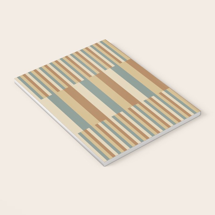 Mixed Stripes Pattern XXIII Natural Boho Notebook Gallery Image 3