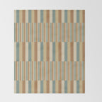 Mixed Stripes Pattern XXIII Natural Boho Throw Blanket Gallery Image 2