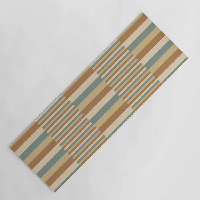 Mixed Stripes Pattern XXIII Natural Boho Yoga Mat Gallery Image 1
