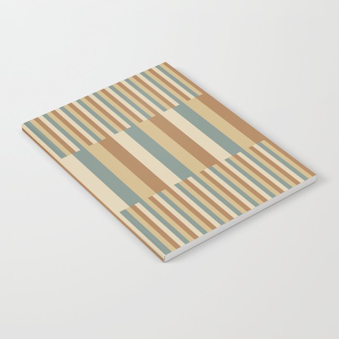 Mixed Stripes Pattern XXIII Natural Boho Notebook Gallery Image 2