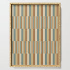 Mixed Stripes Pattern XXIII Natural Boho Serving Tray Gallery Image 1
