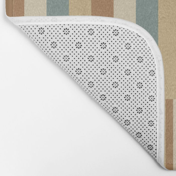 Mixed Stripes Pattern XXIII Natural Boho Bath Mat Gallery Image 2