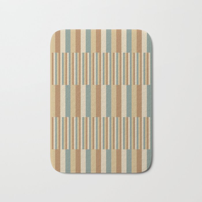 Mixed Stripes Pattern XXIII Natural Boho Bath Mat Gallery Image 1
