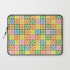 Colorful Mid Century Modern Geometric Breeze Block Pattern Laptop Sleeve Gallery Image 1