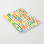 Colorful Mid Century Modern Geometric Breeze Block Pattern Notebook Gallery Image 3