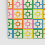 Colorful Mid Century Modern Geometric Breeze Block Pattern Poster Gallery Image 3