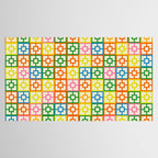 Colorful Mid Century Modern Geometric Breeze Block Pattern Tablecloth Gallery Image 2