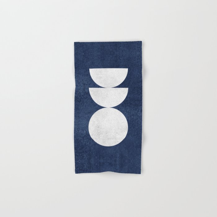 Woodblock navy 2 Mid century modern Towels Gallery Image 1