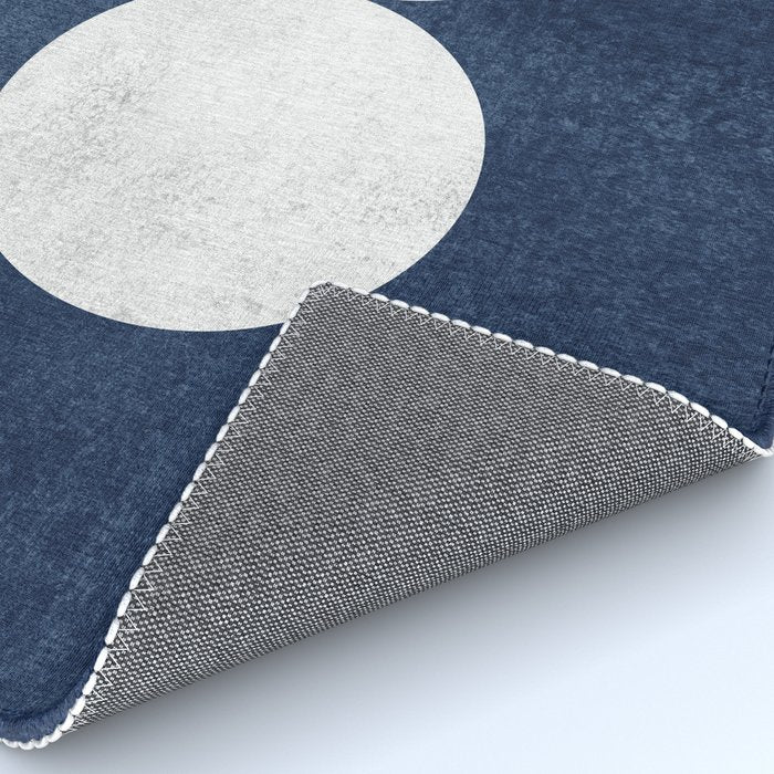 Woodblock navy 2 Mid century modern Rug Gallery Image 4