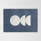 Woodblock navy 2 Mid century modern Rug Gallery Image 2