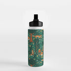 Foxes Playing in the Emerald Forest Water Bottle Gallery Image 2