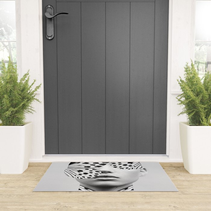 Woman Butterfly Welcome Mat Gallery Image 3