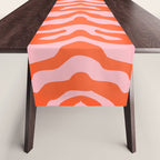Zebra Wild Animal Print Orange and Pink Table Runner Gallery Image 1