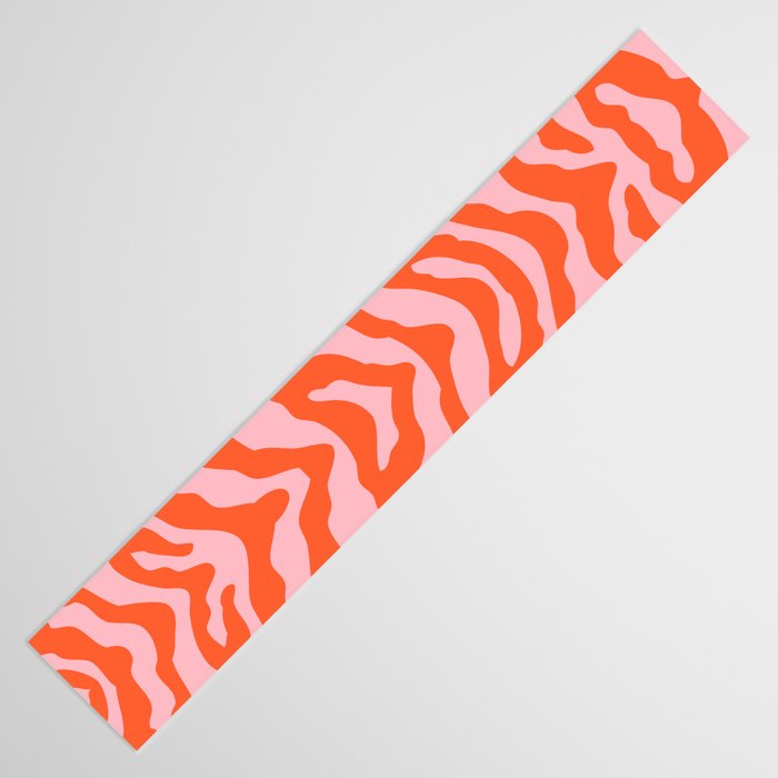 Zebra Wild Animal Print Orange and Pink Table Runner Gallery Image 3