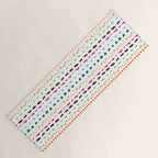 Modern colorful pink orange polka dots stripes patterns Yoga Mat Gallery Image 1