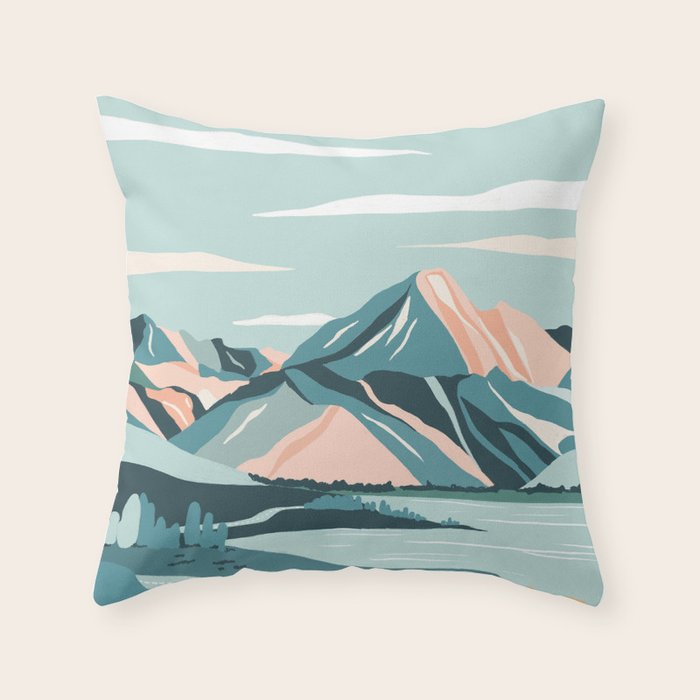 New Zealand - Mount Cook Throw Pillow Gallery Image 1