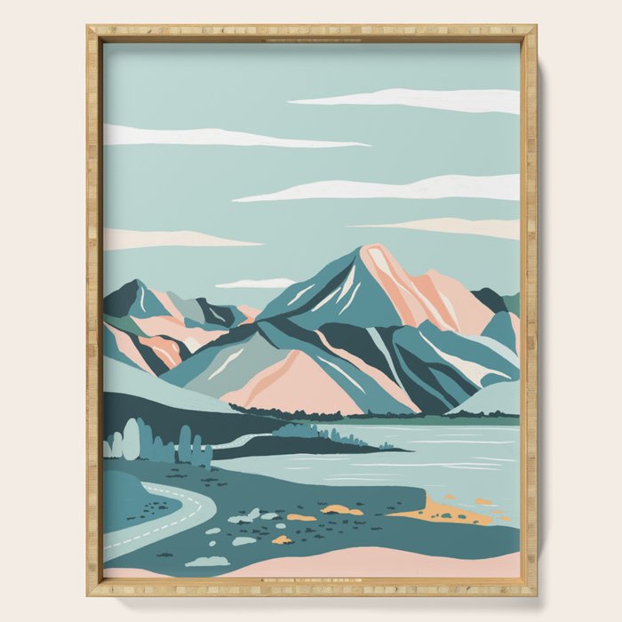 New Zealand - Mount Cook Serving Tray Gallery Image 1