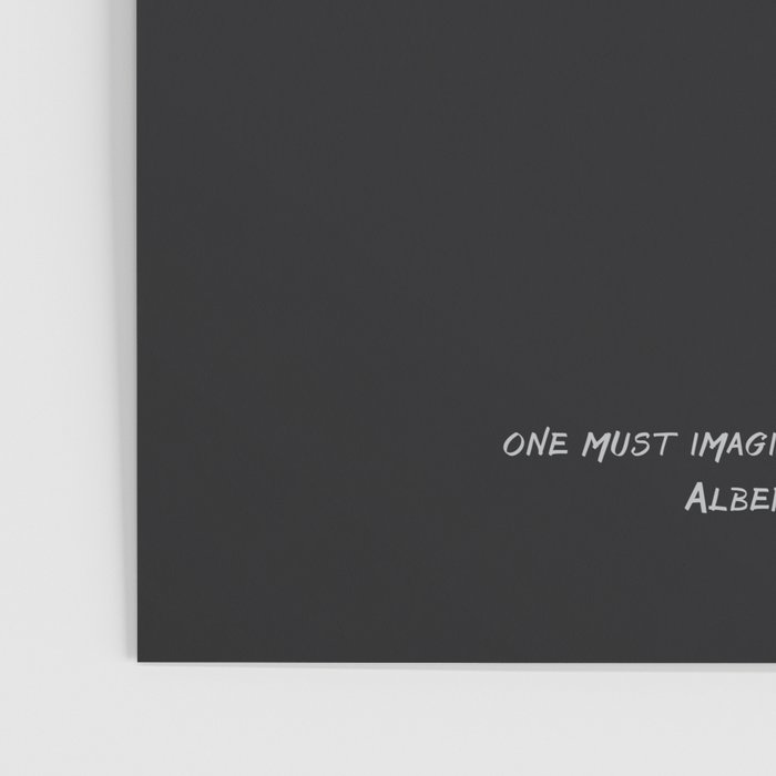 One Must Imagine Sisyphus Happy - Illustration - Albert Camus Quote Poster Gallery Image 3