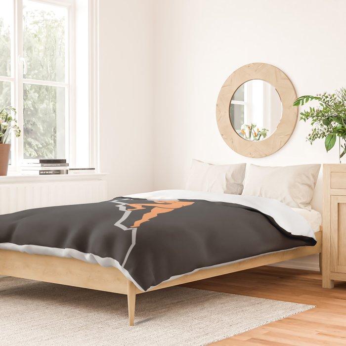 One Must Imagine Sisyphus Happy - Illustration - Albert Camus Quote Duvet Cover Gallery Image 2