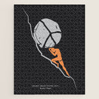 One Must Imagine Sisyphus Happy - Illustration - Albert Camus Quote Jigsaw Puzzle Gallery Image 1