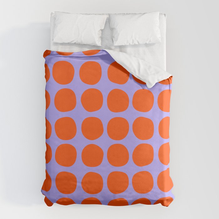Circles in Purple and Orange Duvet Cover Gallery Image 1