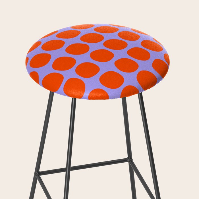 Circles in Purple and Orange Stool Gallery Image 2