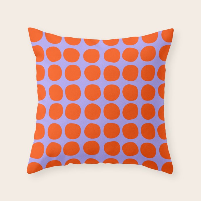 Circles in Purple and Orange Throw Pillow Gallery Image 6