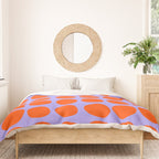 Circles in Purple and Orange Duvet Cover Gallery Image 3