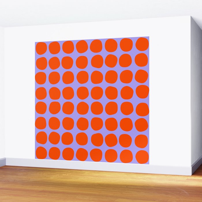 Circles in Purple and Orange Wall Mural Gallery Image 2