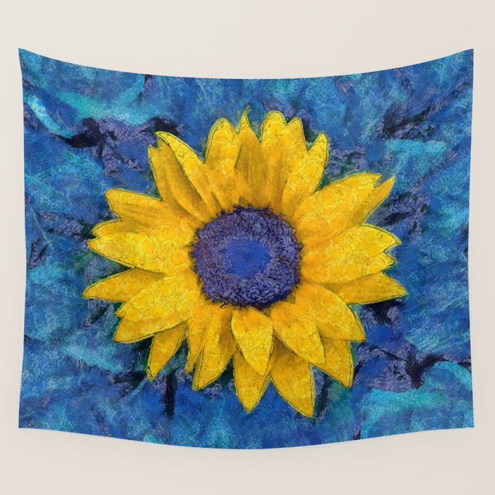 Sunflower Wall Tapestry Gallery Image 4