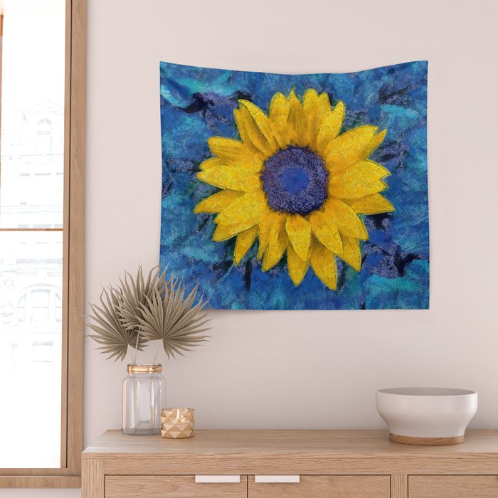 Sunflower Wall Tapestry Gallery Image 2
