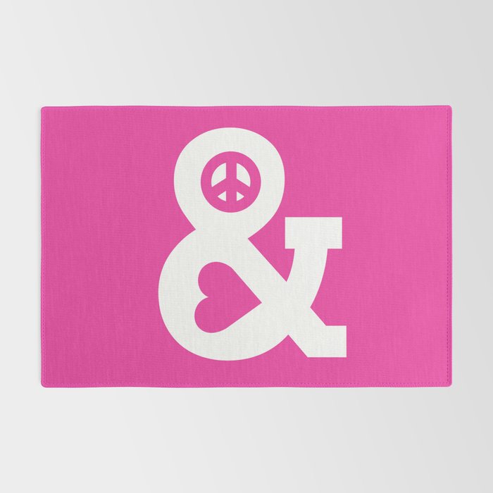 Peace and Love (pink edition) Rug Gallery Image 2