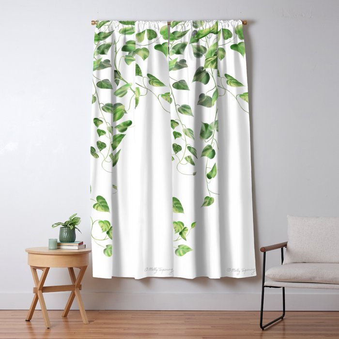 Golden Pothos - Ivy Window Curtain Gallery Image 1