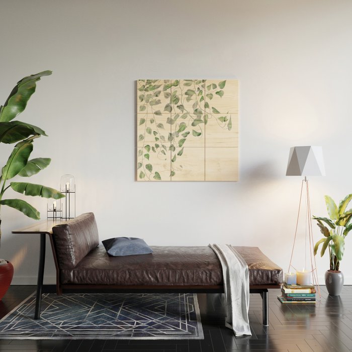 Golden Pothos - Ivy Wood Wall Art Gallery Image 2