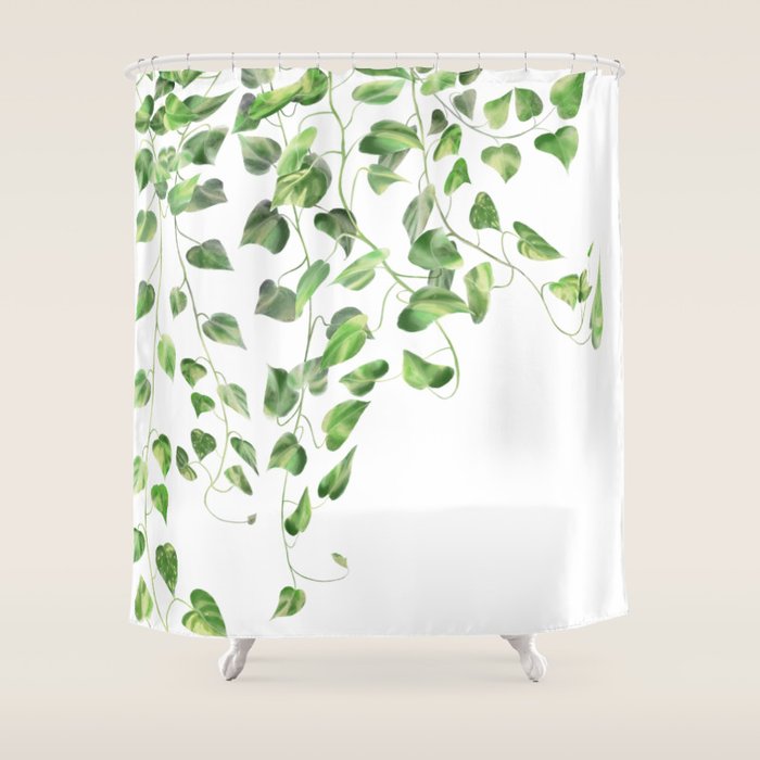Golden Pothos - Ivy Shower Curtain Gallery Image 1