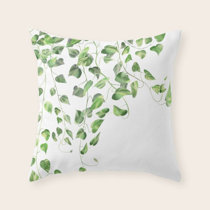 Golden Pothos - Ivy Throw Pillow Gallery Image 6