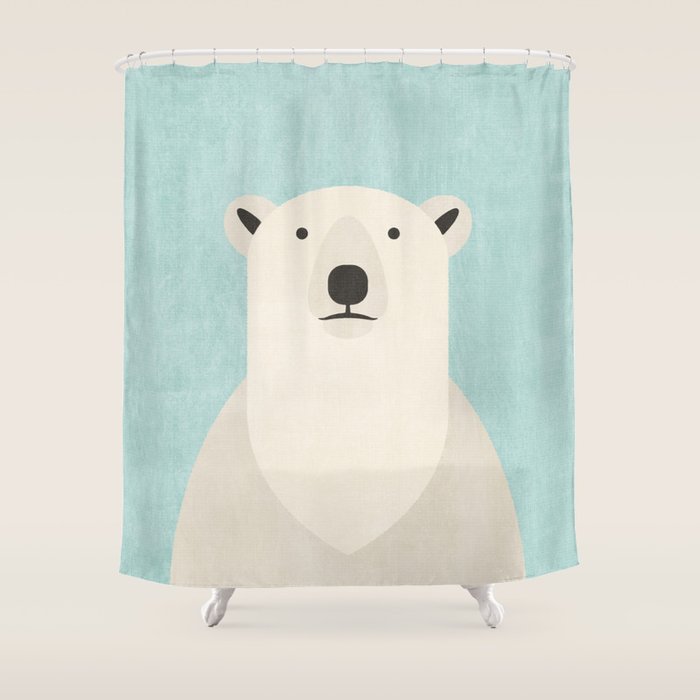 FAUNA / Polar Bear Shower Curtain Gallery Image 1