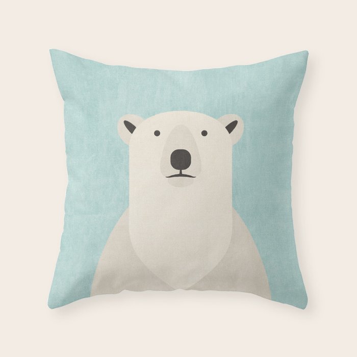 FAUNA / Polar Bear Throw Pillow Gallery Image 6