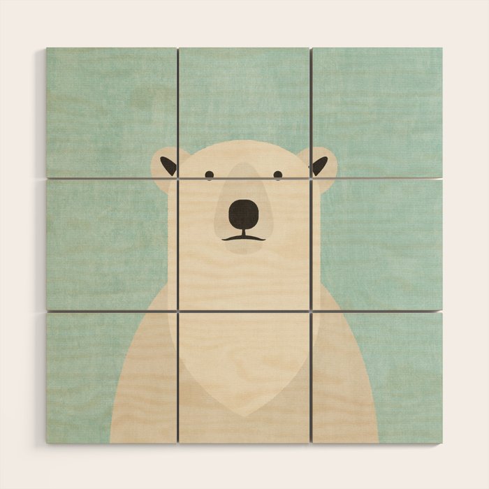 FAUNA / Polar Bear Wood Wall Art Gallery Image 1