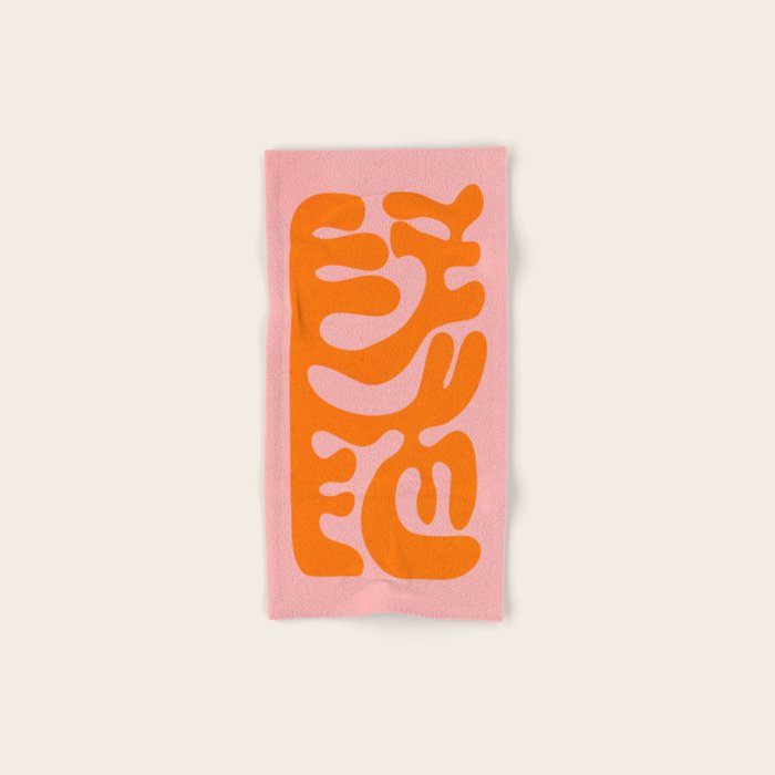 Tangerine & Sundown: Matisse Paper Cutouts 12 Bath Towel Gallery Image 1