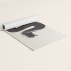 Black & White Minimalist Abstract Shapes Patterns Black Ink Painting Yoga Mat Gallery Image 2