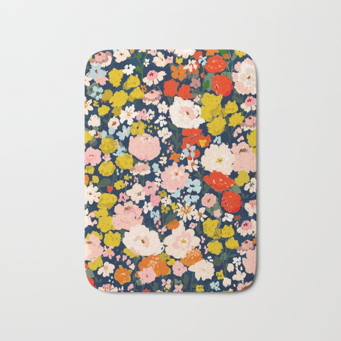 bright & tiny - blue Bath Mat Gallery Image 1