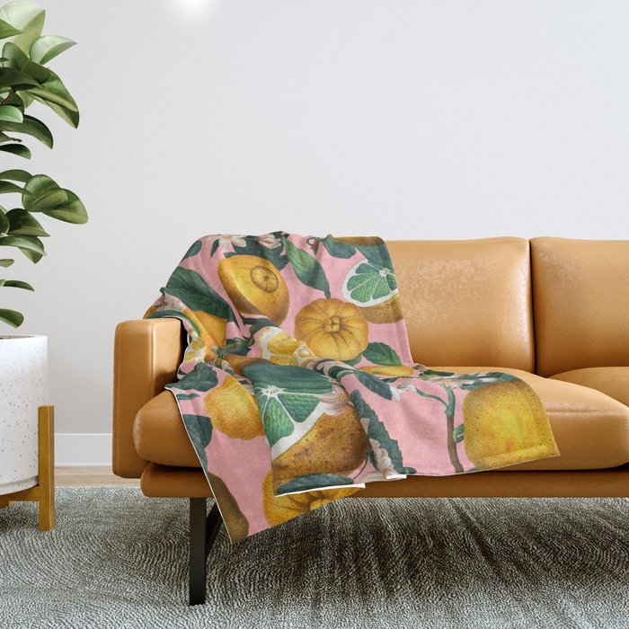 Juicy Lemons II Throw Blanket Gallery Image 1
