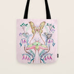 Chinese Moon Moth and Butterflies Tote Bag Gallery Image 1